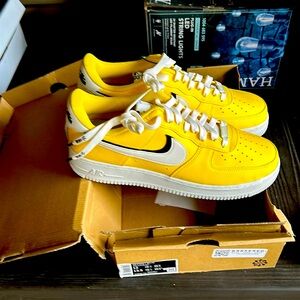 Nike size 12 low Air Force One yellow sail black